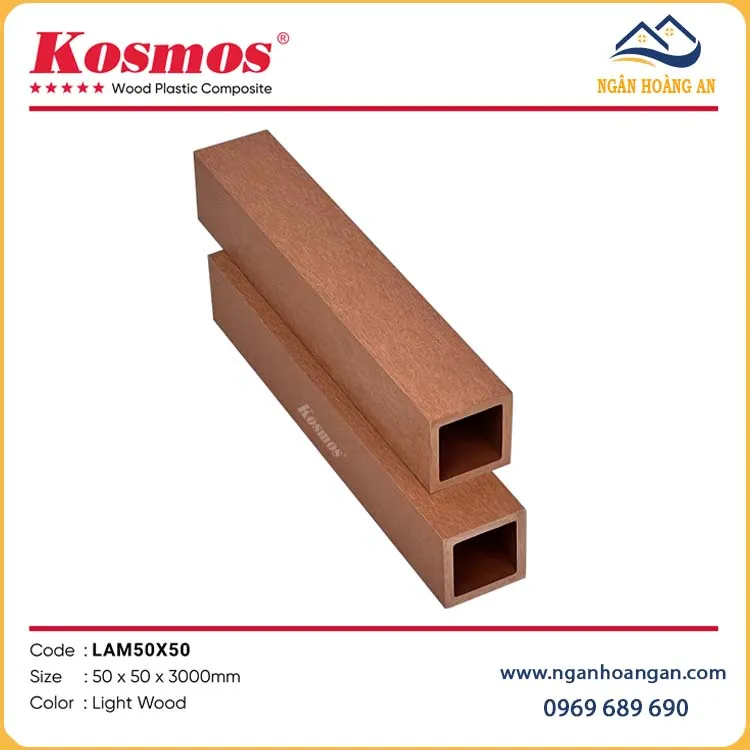 Lam Hộp Trang Trí Gỗ Nhựa Ngoài Trời Kosmos LAM50x50