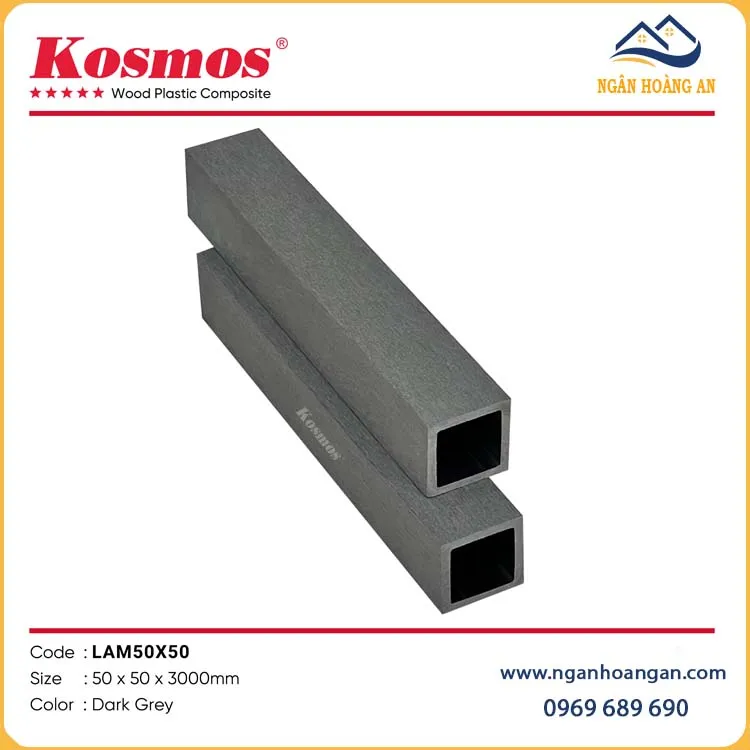 Lam Hộp Trang Trí Gỗ Nhựa Ngoài Trời Kosmos LAM50x50