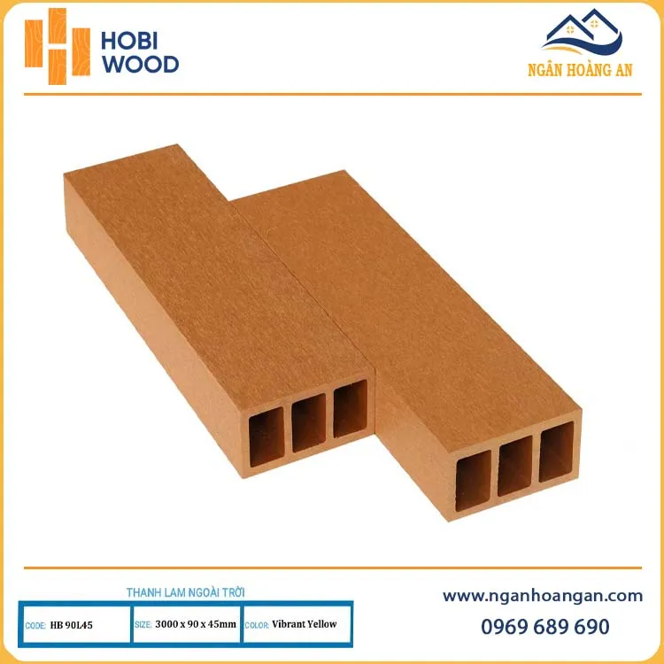 Thanh Lam Hộp Gỗ Nhựa Ngoài Trời Hobiwood Vibrant Yellow 