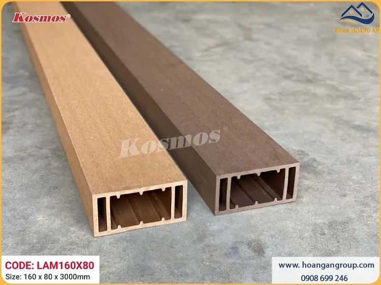 Thanh Lam Gỗ Nhựa Ngoài Trời Kosmos LAM160x80 Coffee