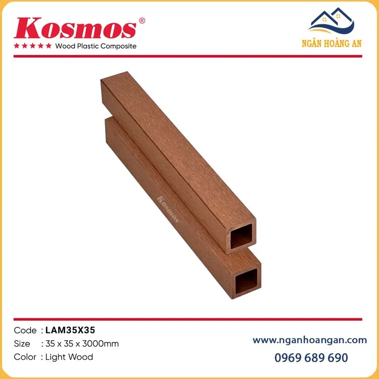 Thanh Lam Hộp Gỗ Nhựa Ngoài Trời Kosmos LAM35x35