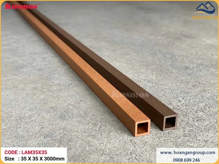 Thanh Lam Hộp Gỗ Nhựa Ngoài Trời Kosmos LAM35x35 Coffee