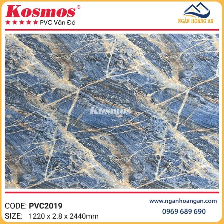 Tấm Nhựa Ốp Tường Giả Đá Kosmos PVC2019 