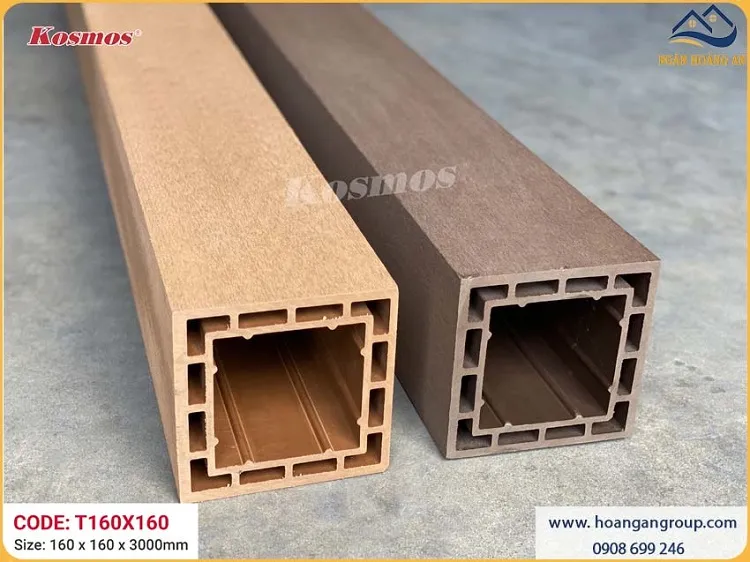 Lam Trụ Pergola Gỗ Nhựa Ngoài Trời Kosmos T160x160 Coffee