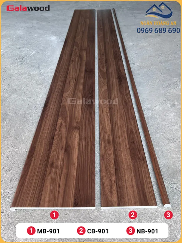 Cổ Bậc Cầu Thang Nhựa PVC Giả Gỗ Galawood CB-901