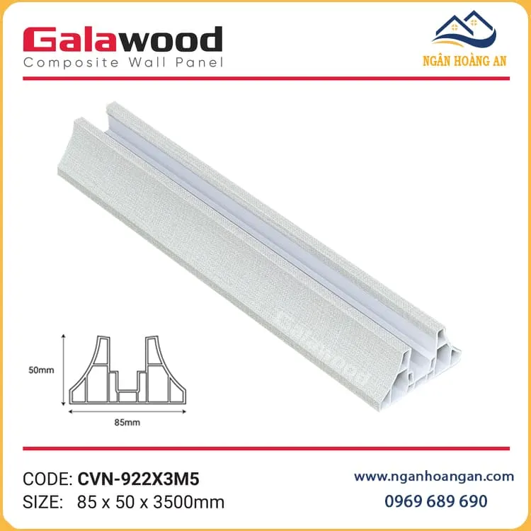 Bộ Vách Ngăn Phòng Nhựa Giả Gỗ Galawood 922
