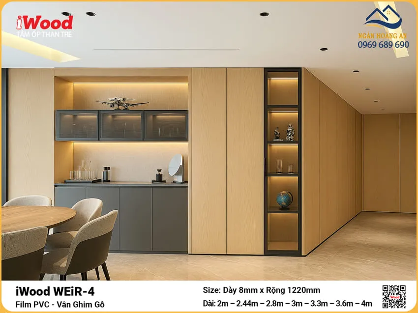 Tấm Than Tre Ốp Tường Vân Gỗ iWood WEiR-4