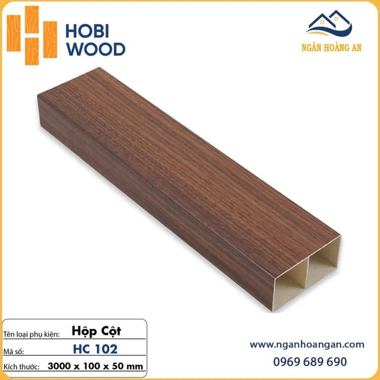 Lam Hộp Giả Gỗ Trang Trí Cầu Thang Hobiwood 50x100 HC102
