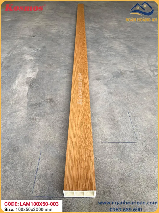 Lam Hộp Giả Gỗ Trang Trí Cầu Thang Kosmos LAM100X50-003