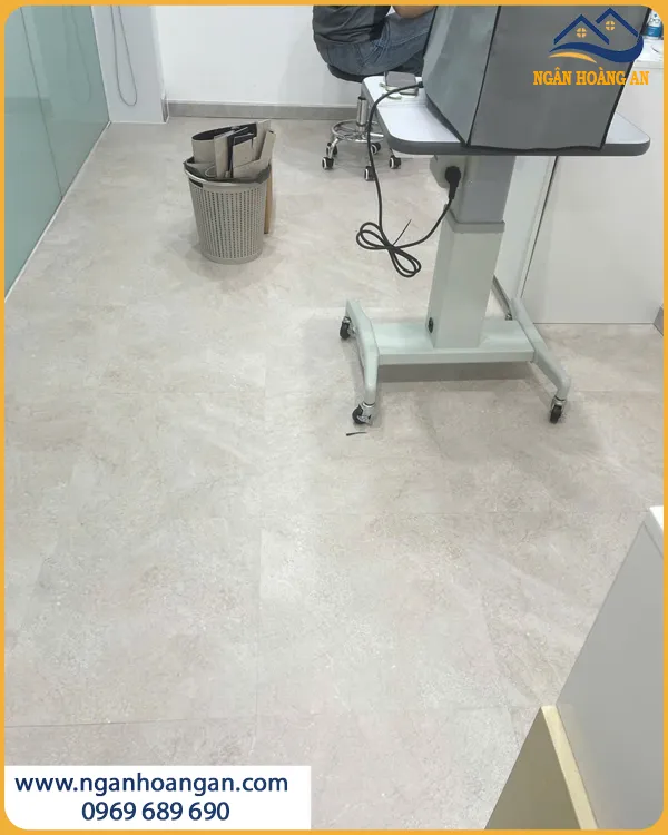 Sàn Nhựa Dán Keo Vân Xi Măng  THFloor W318 Dày 3mm