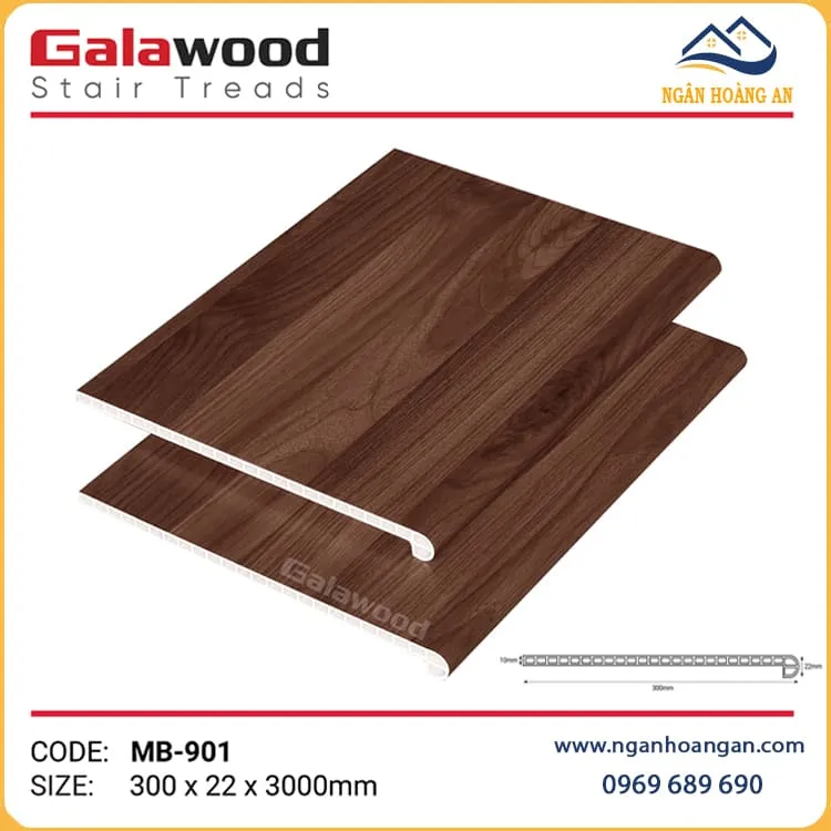 Bộ Sưu Tập Mặt Bậc Cầu Thang Nhựa PVC Giả Gỗ Galawood