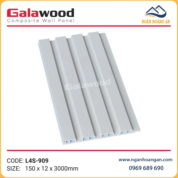 Nhựa Lam Sóng Giả Gỗ Ốp Tường Galawood L4S-909 