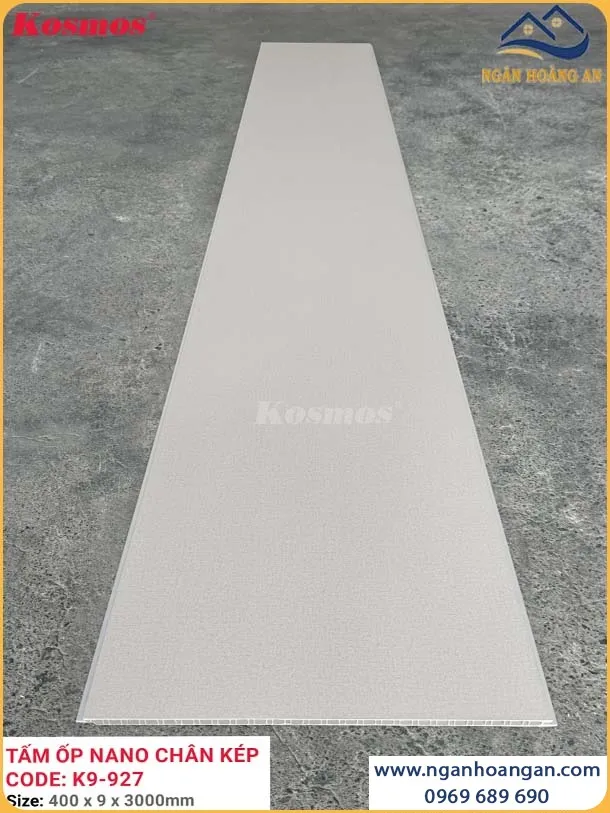 Tấm Nhựa Ốp Trần Nano Chân Kép Giả Vân Vải Kosmos K9-927
