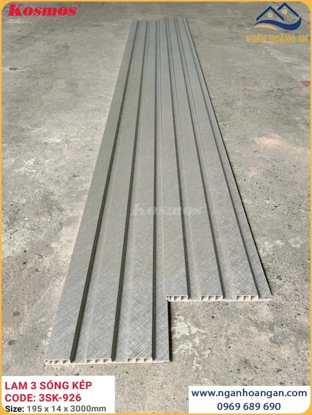 Tấm Ốp Tường Lam 3 Sóng Chân Kép Kosmos 3SK-926