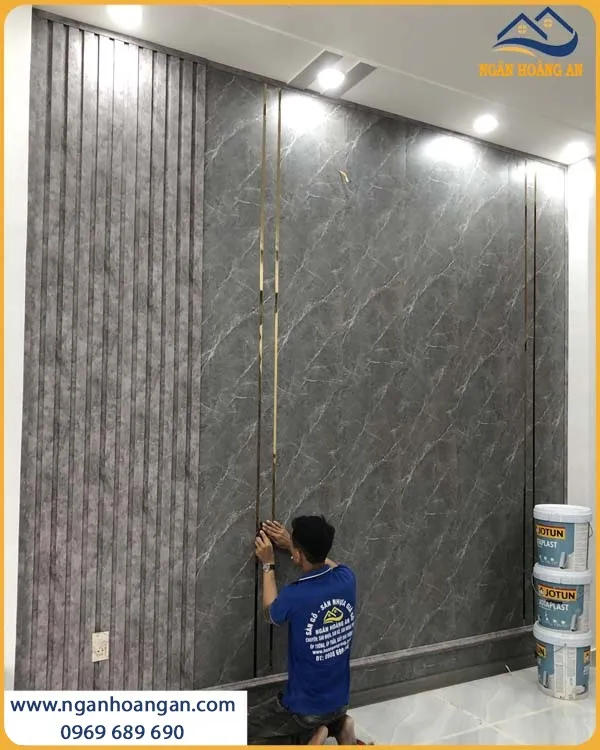 Lam 3 Sóng Nhựa Ốp Tường Vân Bê Tông Kosmos K3S200-012