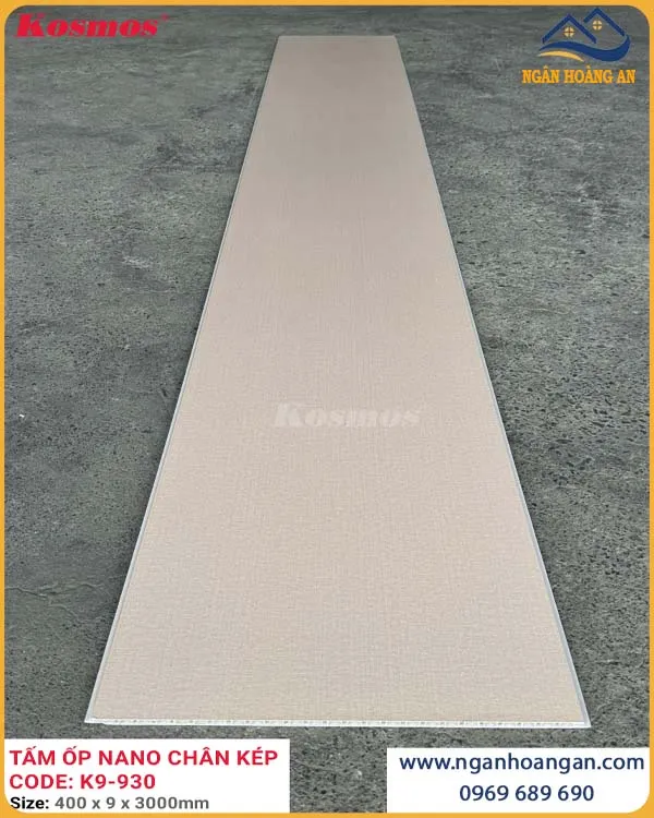 Tấm Ốp Tường Nano Vân Vải Vàng Nhạt Kosmos K9-930
