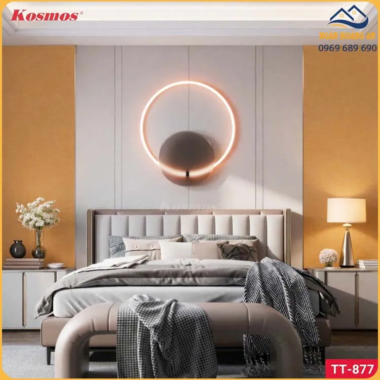 Tấm Ốp Sợi Than Tre Đa Năng Vân Vải Nâu Ánh Kim Kosmos TT-877