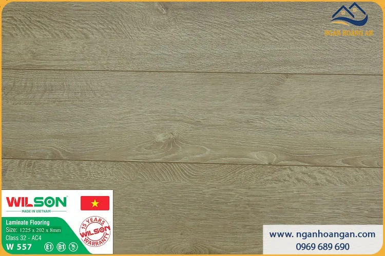 Sàn Gỗ Công Nghiệp Wilson W557 Dày 8mm