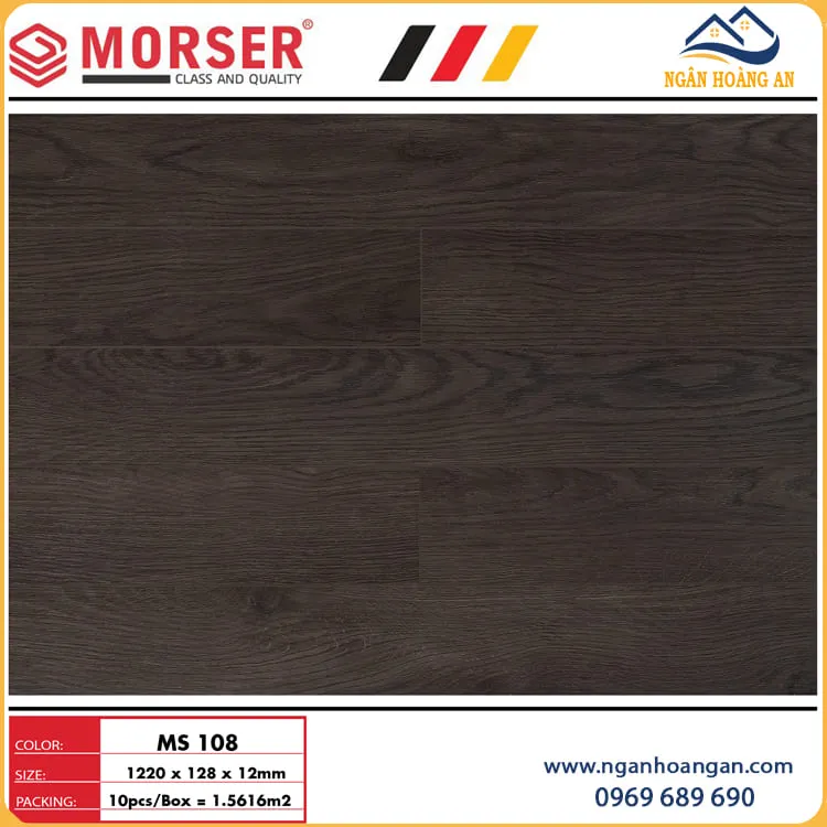 Sàn Gỗ Công Nghiệp Cốt Xanh Morser MS108 12mm