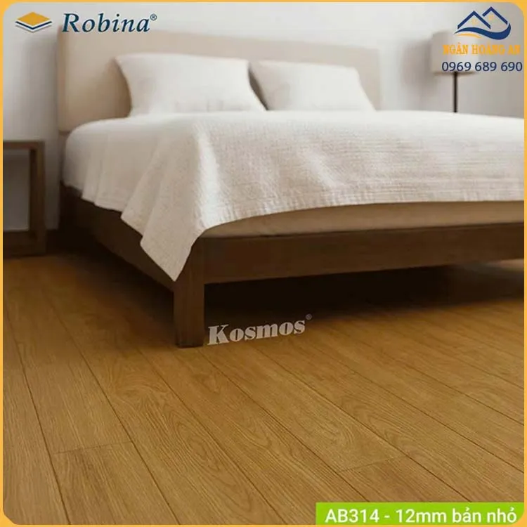 Sàn Gỗ Công Nghiệp 12mm Bản Nhỏ Robina AB314