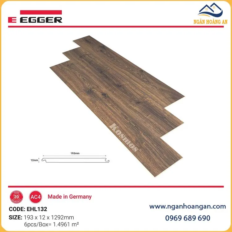 Sàn Gỗ Công Nghiệp Đức Egger Home EHL132 12mm