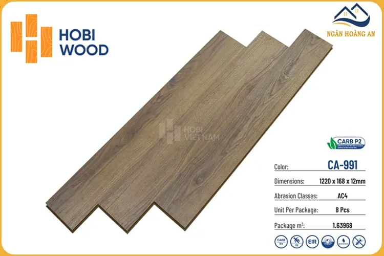 Sàn Gỗ Công Nghiệp Hobi Carb 12mm CA-991