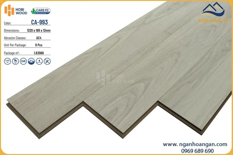 Sàn Gỗ Công Nghiệp Hobi Carb 12mm CA-993