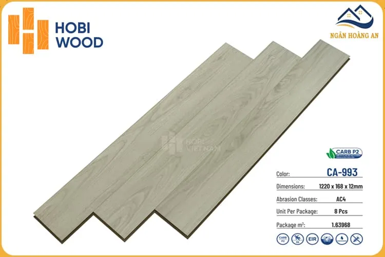 Sàn Gỗ Công Nghiệp Hobi Carb 12mm CA-993