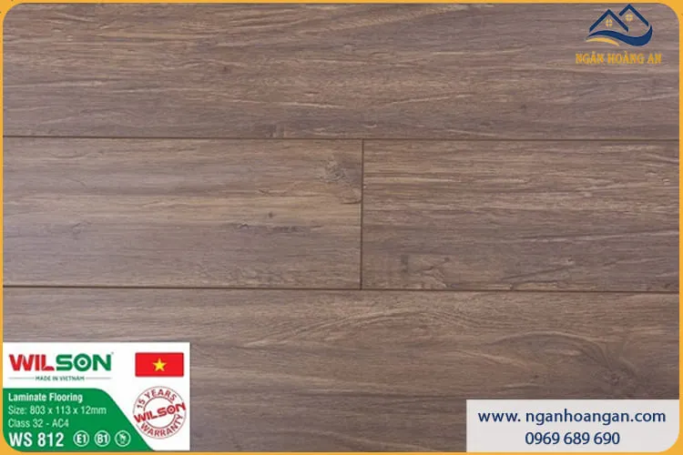 Sàn Gỗ Công Nghiệp Việt Nam Wilson 812 Dày 12mm