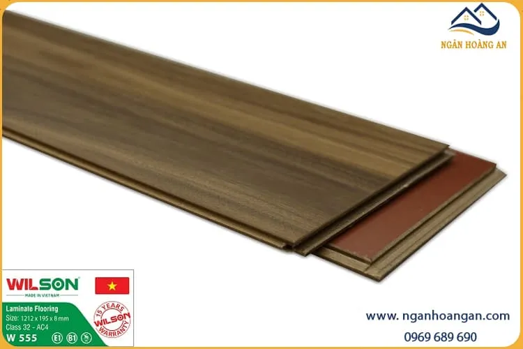 Sàn Gỗ Công Nghiệp Wilson W555 Dày 8mm