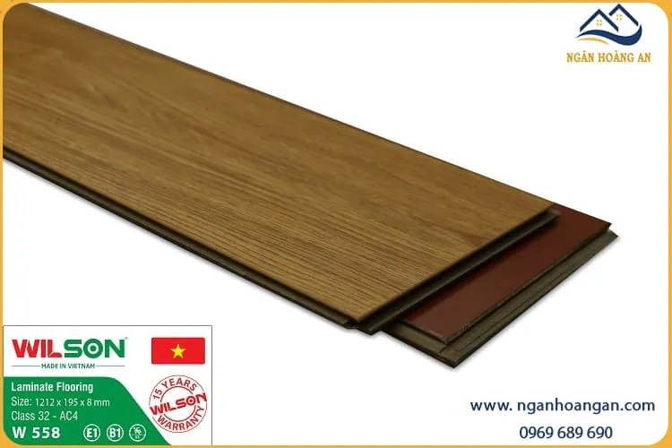 Sàn Gỗ Công Nghiệp Wilson W558  Dày 8mm 