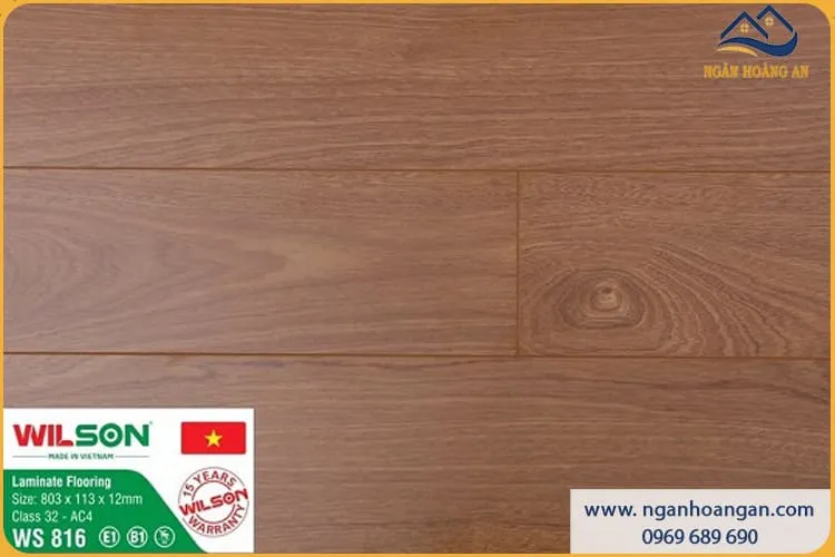 Sàn Gỗ Công Nghiệp Wilson Việt Nam 816 Dày 12mm