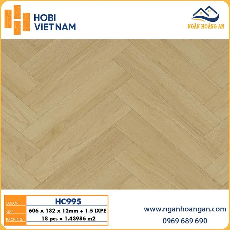 Sàn Gỗ Công Nghiệp Xương Cá Hobi Carb HC995