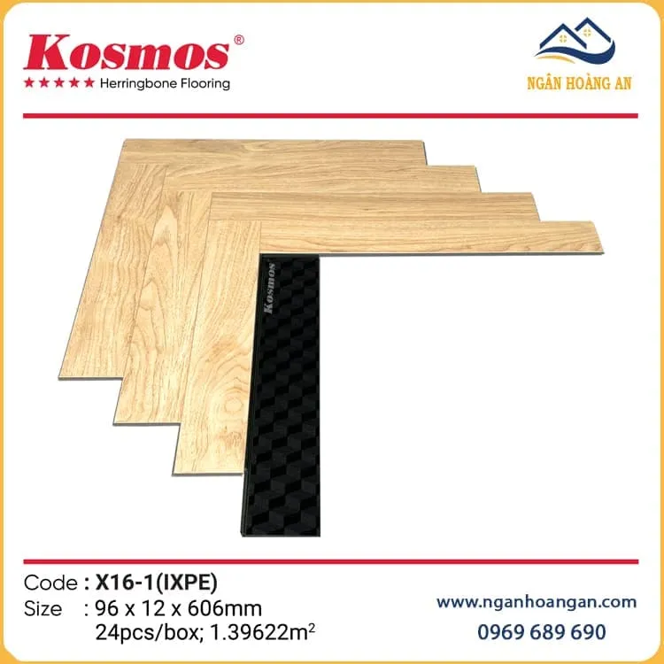 Sàn Gỗ Công Nghiệp Xương Cá  Kosmos 12mm X16-1