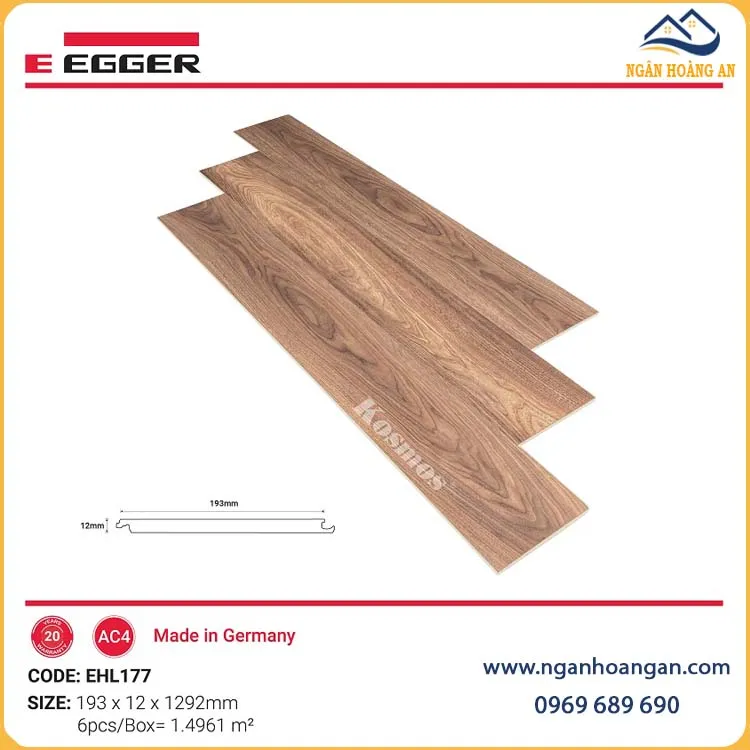Sàn Gỗ Đức Egger Home Dày 12mm EHL177