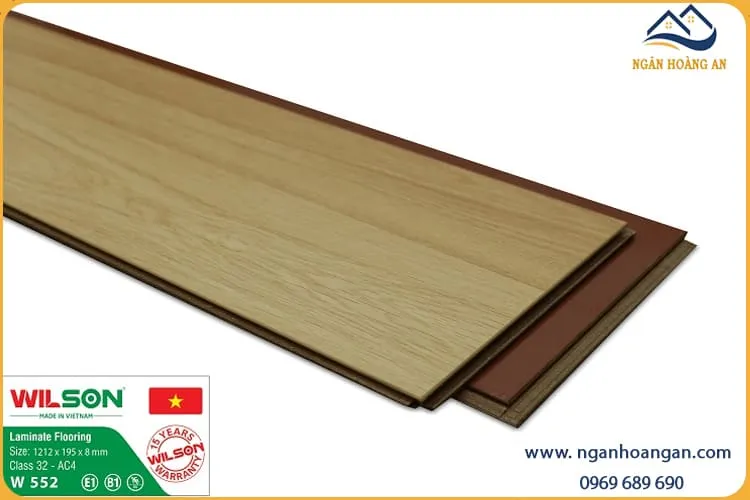 Sàn Gỗ Giá Rẻ Wilson Việt Nam W552 Dày 8mm