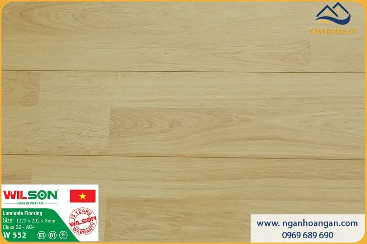 Sàn Gỗ Giá Rẻ Wilson Việt Nam W552 Dày 8mm
