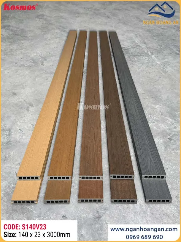 Sàn Gỗ Nhựa Lỗ Vuông 2 Da Kosmos S140V23 Burlywood