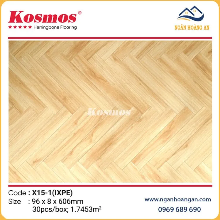 Sàn Gỗ Xương Cá Kosmos 8mm X15-1
