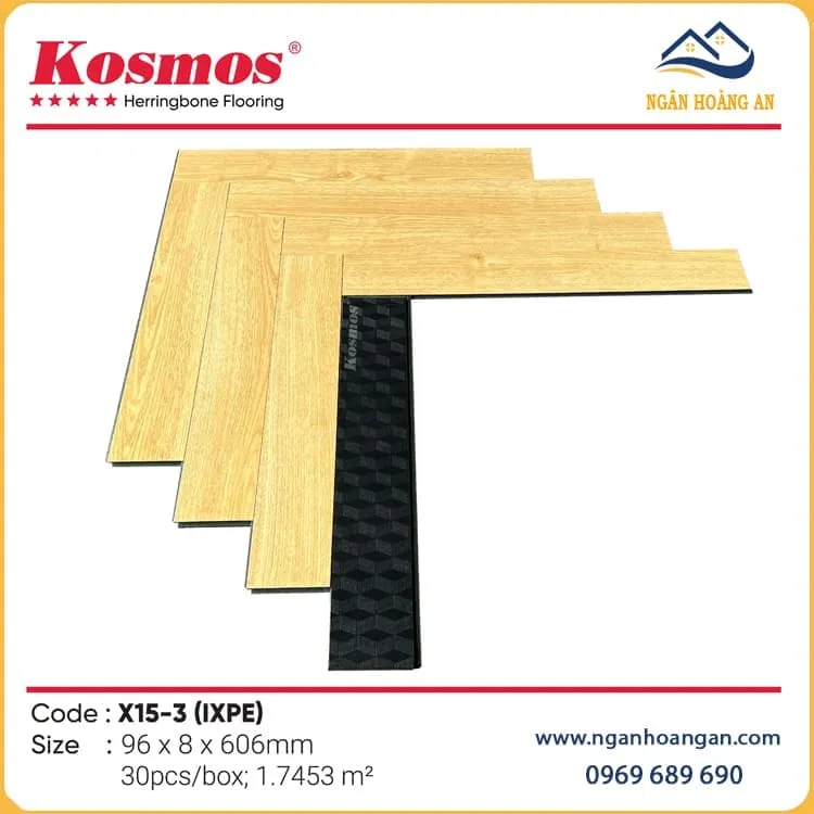 Sàn Gỗ Xương Cá Kosmos Việt Nam 8mm X15-3