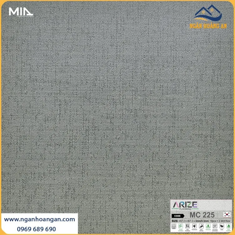Sàn Nhựa Dán Keo Giả Vân Thảm ARIZE MC225 Dày 3mm