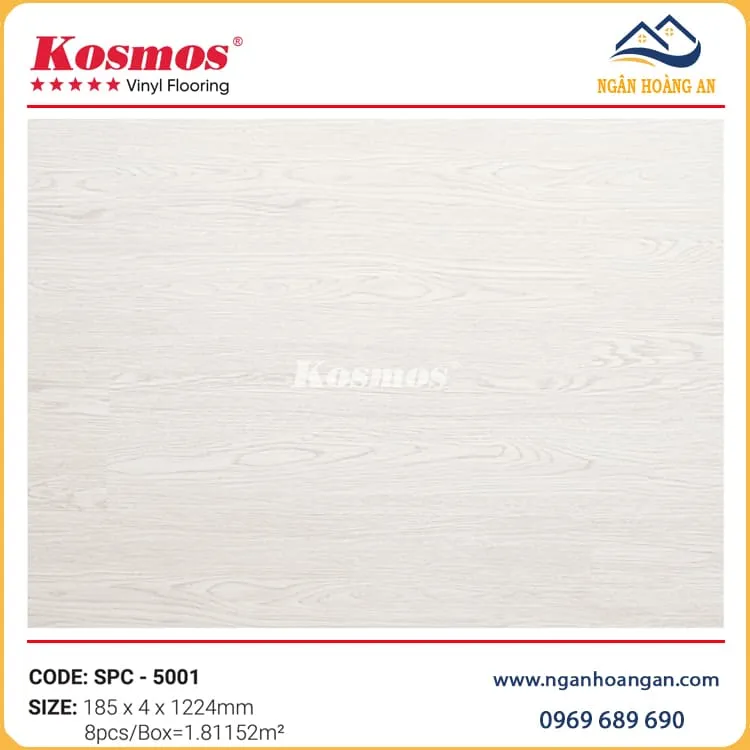 Sàn Nhựa Giả Gỗ Hèm Khoá Lát Sàn Kosmos SPC5001