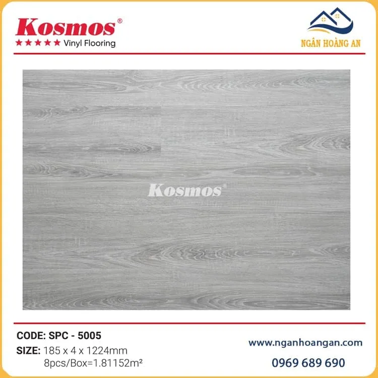 Sàn Nhựa Hèm Khoá Giả Vân Gỗ Kosmos SPC5005