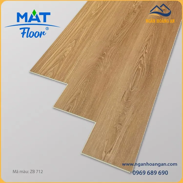 Sàn Hèm Khoá Nhựa Giả Gỗ MAT Floor Z712 Dày 4mm