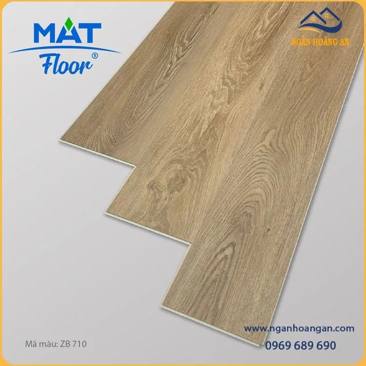 Sàn Nhựa Vinyl Hèm Khoá Giả Gỗ 4mm MAT Floor Z710