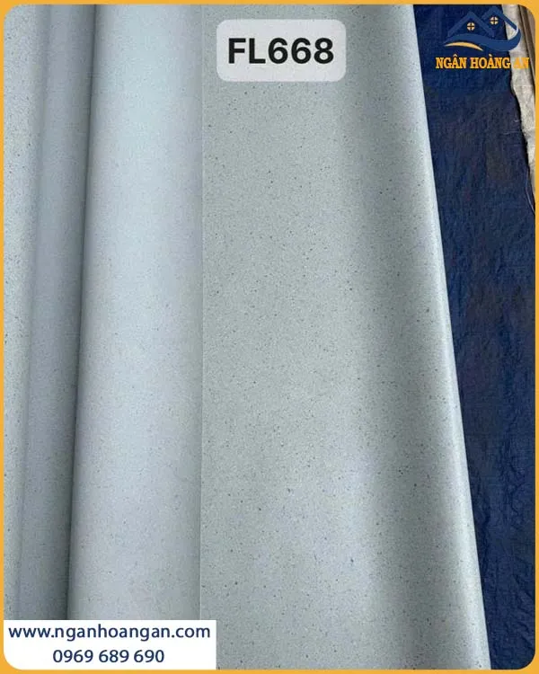 Sàn Vinyl Kháng Khuẩn Flanka 2mm FL-668 Màu Trắng Xám