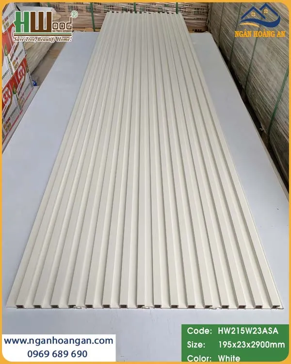 Tấm Ốp Lam Sóng Gỗ Nhựa Ngoài Trời Phủ ASA Hwood HW215W23ASA