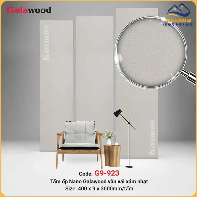 Tấm Nhựa Nano Ốp Tường Trần Giả Vân Vải Galawood G9-923