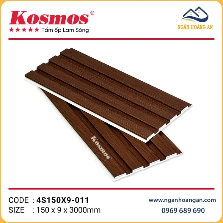 Tấm Nhựa Ốp Tường Lam Sóng Kosmos 4S150X9-011