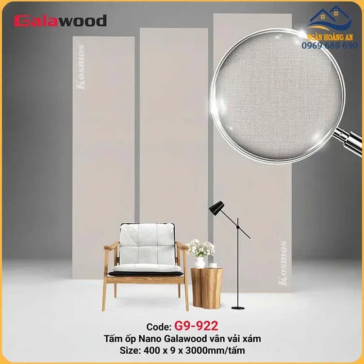 Tấm Nhựa Ốp Tường Nano Galawood Giả Vân Vải G9-922